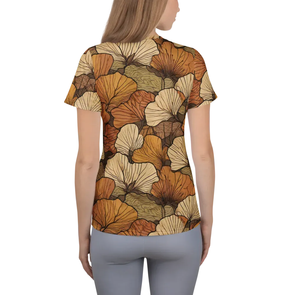 Amber Petal Atlas on Women's Athletic T-Shirt — Back