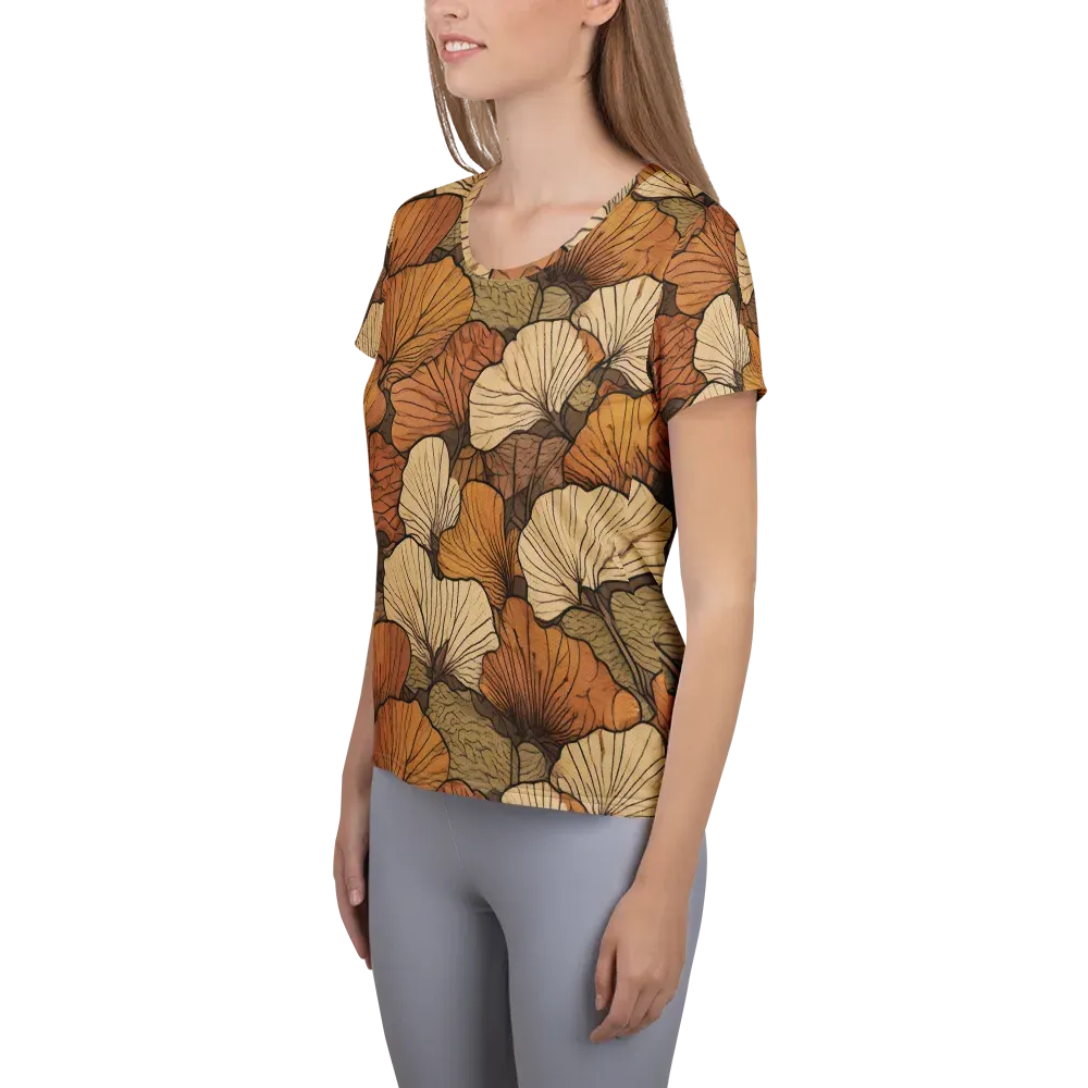 Amber Petal Atlas on Women's Athletic T-Shirt — Left