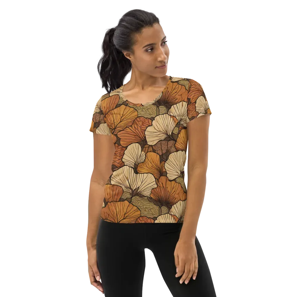 Amber Petal Atlas on Women's Athletic T-Shirt — Front