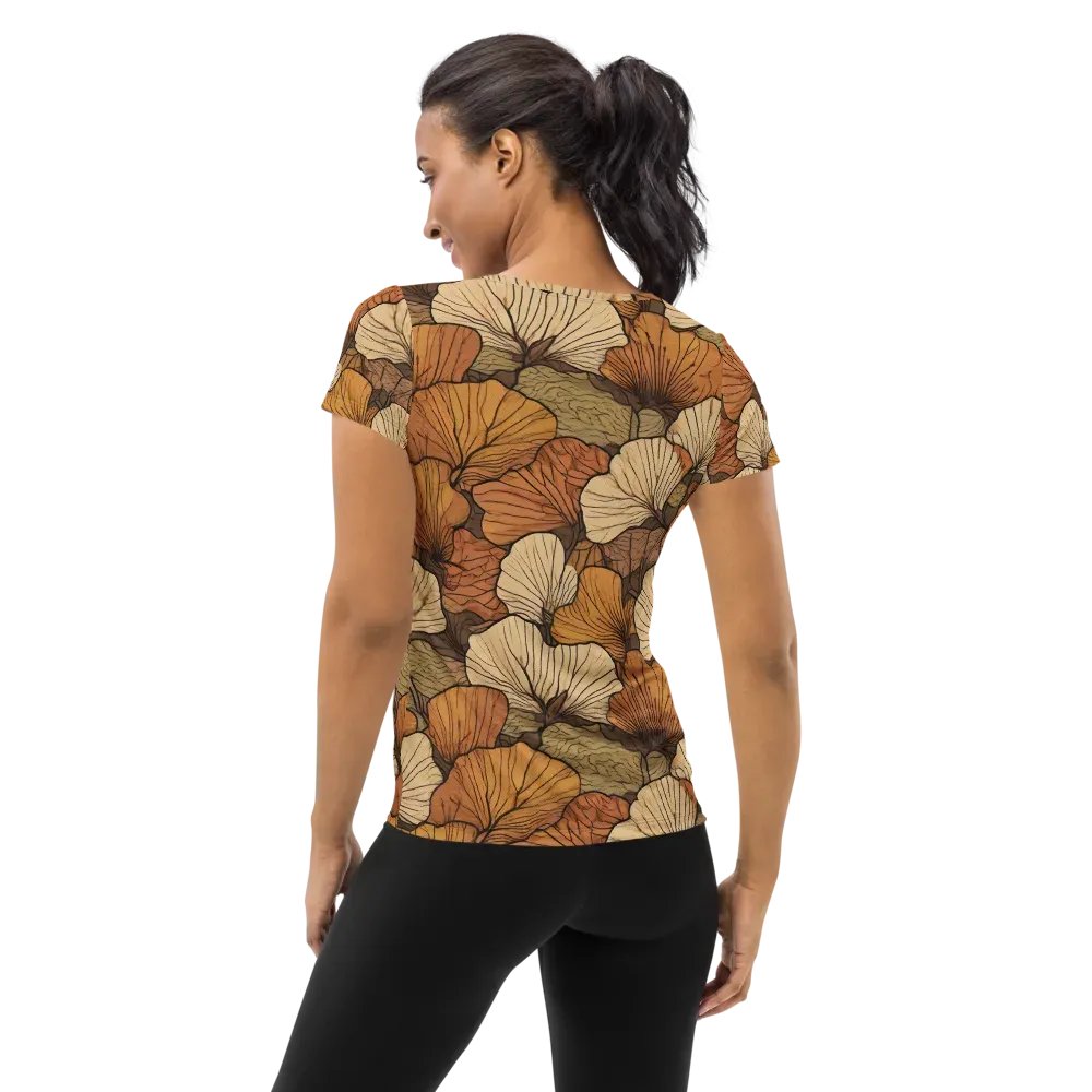 Amber Petal Atlas on Women's Athletic T-Shirt — Back