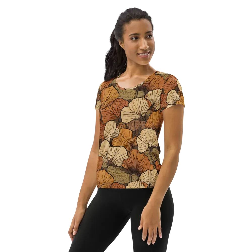 Amber Petal Atlas on Women's Athletic T-Shirt — Left