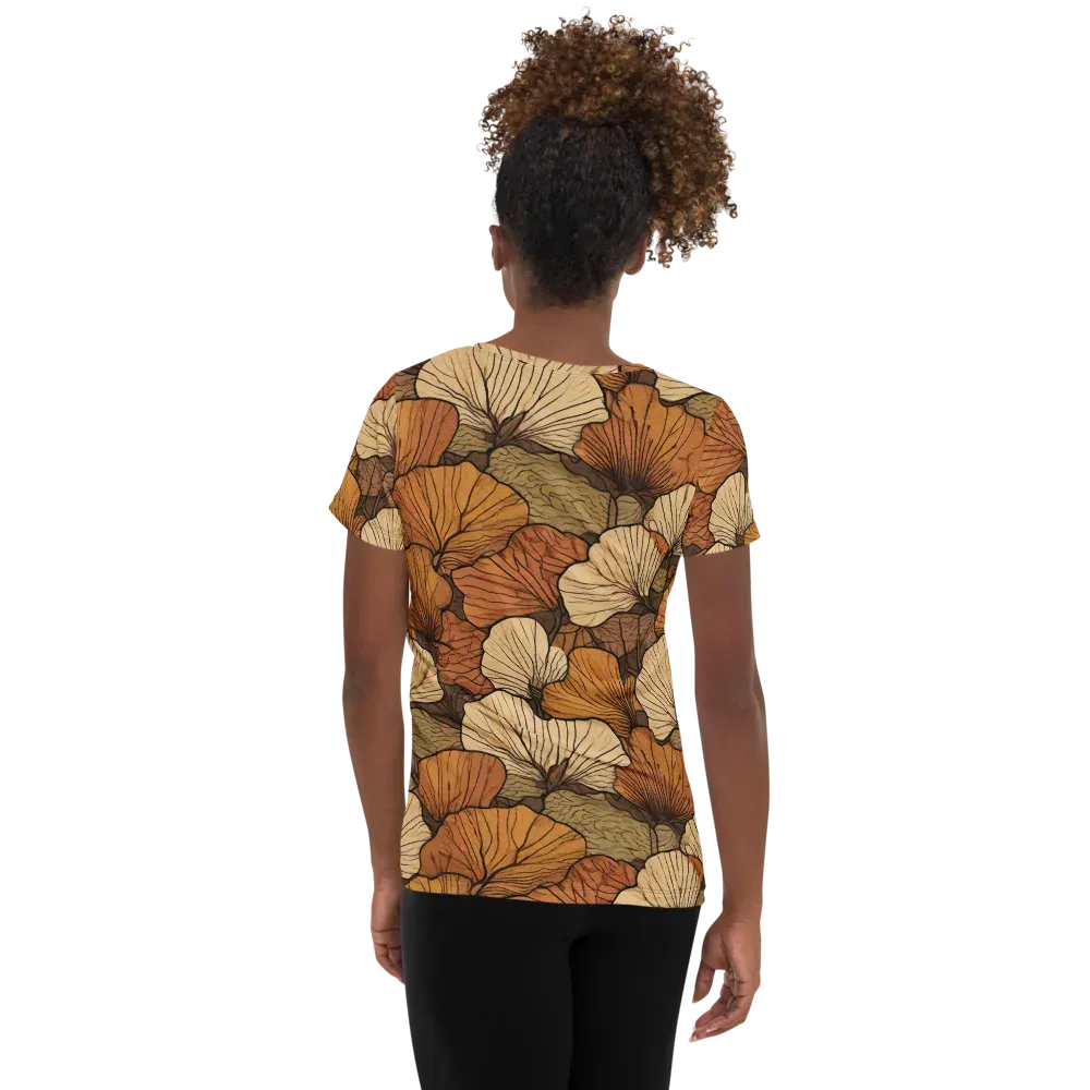 Amber Petal Atlas on Women's Athletic T-Shirt — Back