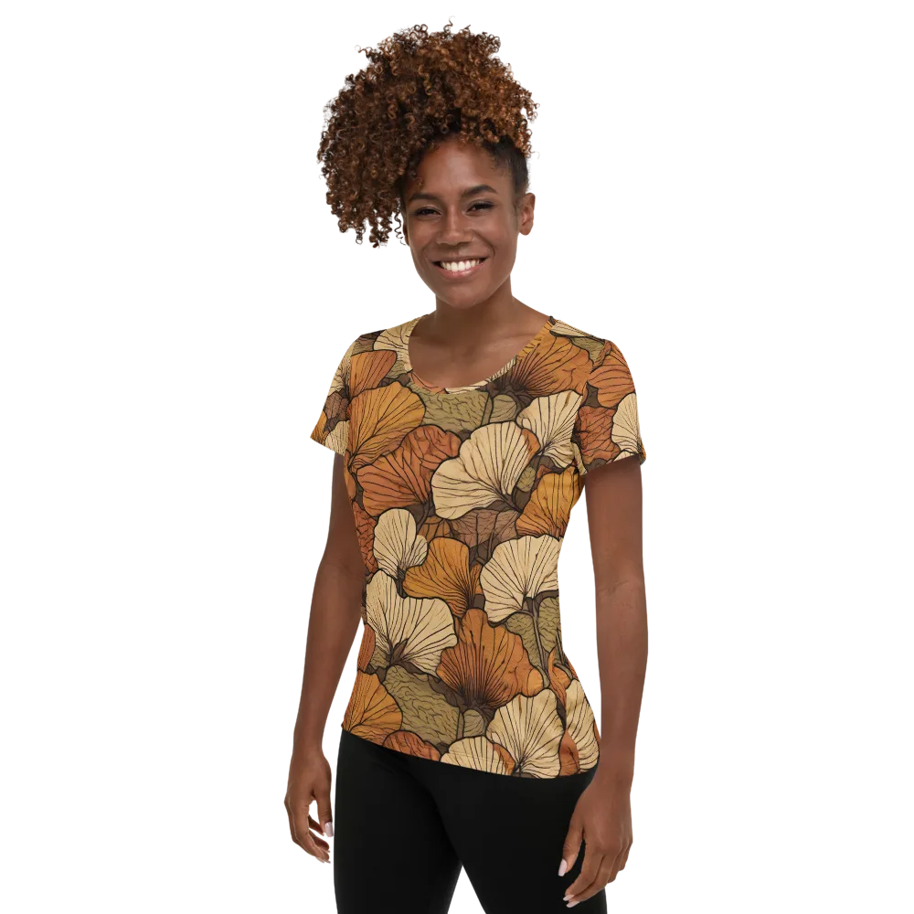Amber Petal Atlas on Women's Athletic T-Shirt — Left