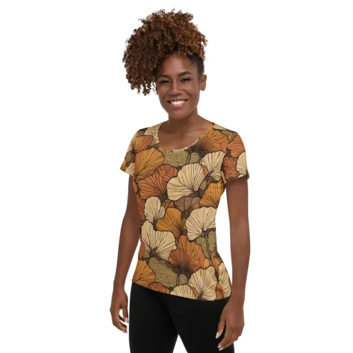 Amber Petal Atlas on a Women's Athletic T-Shirt