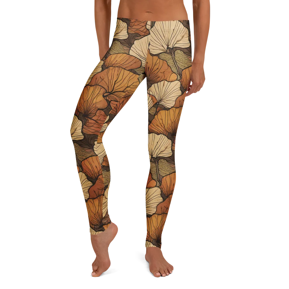 Amber Petal Atlas on Leggings — Front