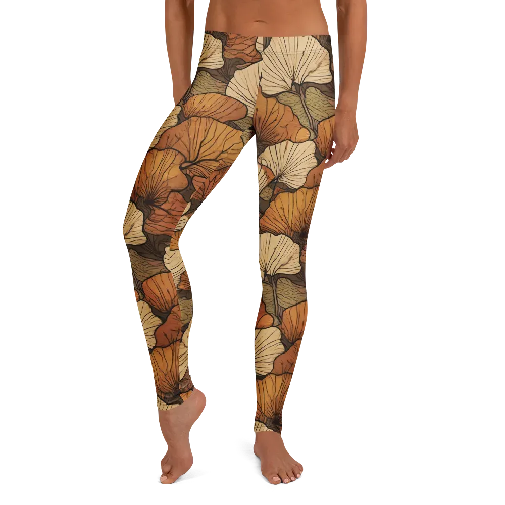Amber Petal Atlas on Leggings — Front