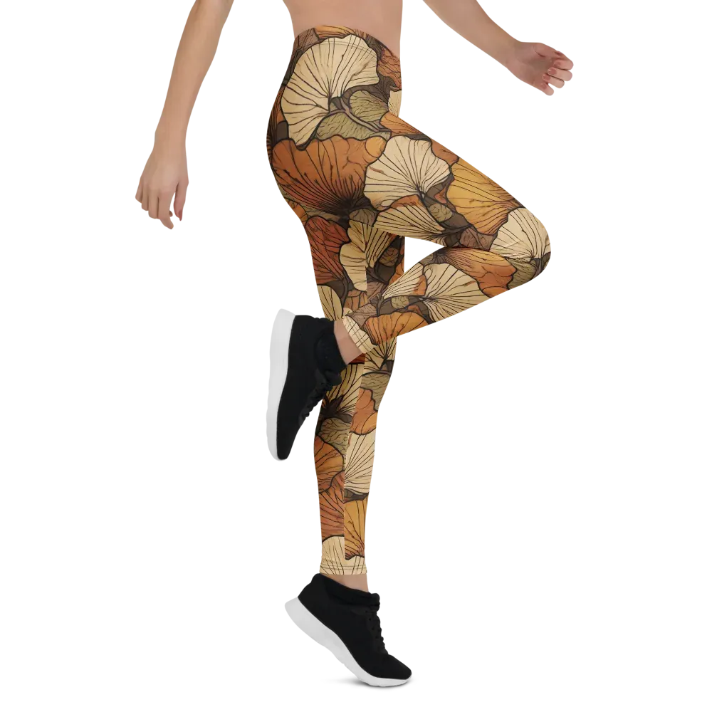 Amber Petal Atlas on Leggings — Right