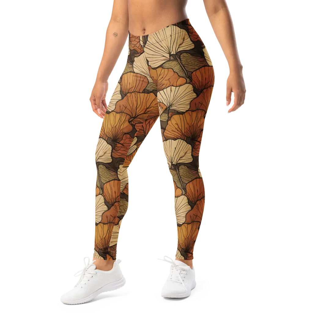 Amber Petal Atlas on Leggings — Left Front