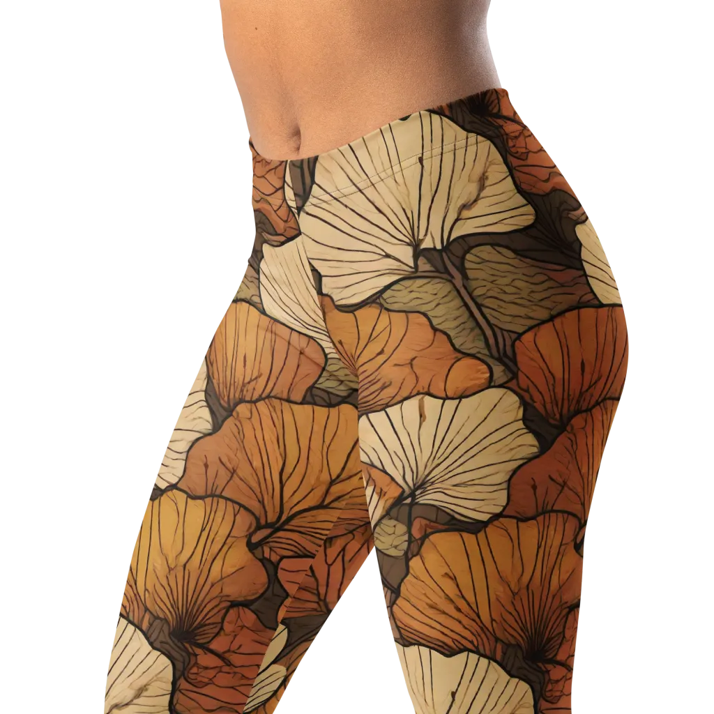 Amber Petal Atlas on Leggings — Left Front