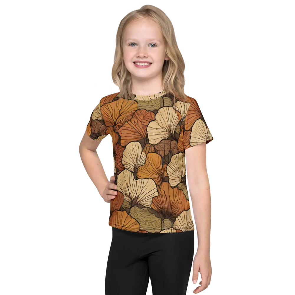 Amber Petal Atlas on Kids Crew Neck T-Shirt — Front