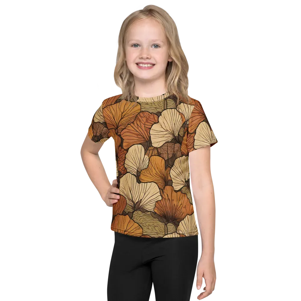 Amber Petal Atlas on Kids Crew Neck T-Shirt — Front