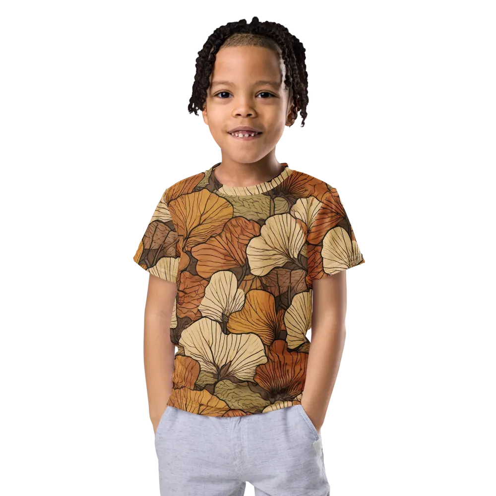Amber Petal Atlas on Kids Crew Neck T-Shirt — Front
