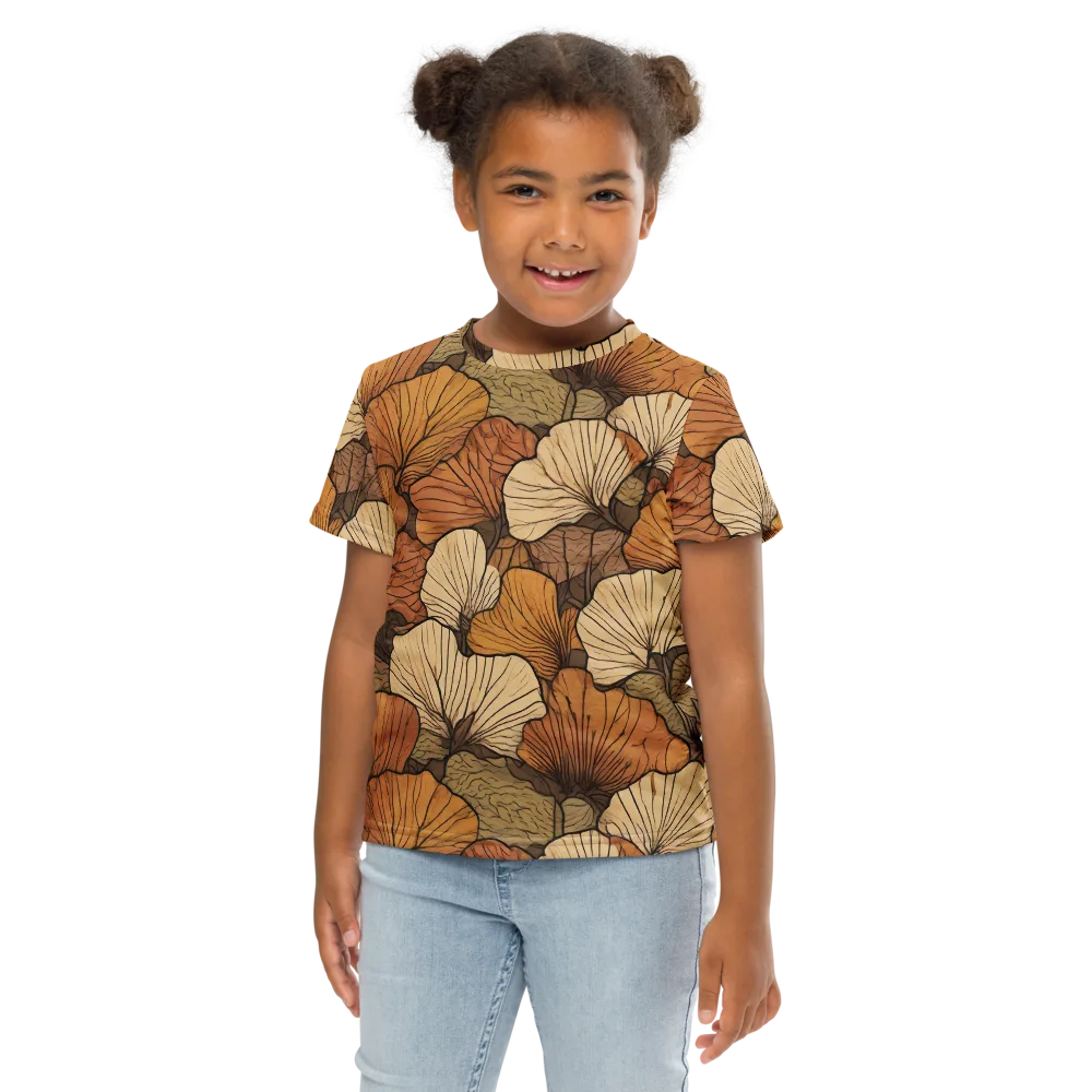 Amber Petal Atlas on Kids Crew Neck T-Shirt — Front
