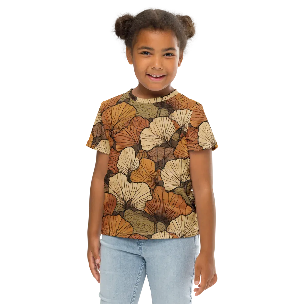 Amber Petal Atlas on Kids Crew Neck T-Shirt — Front