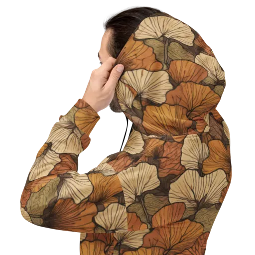 Amber Petal Atlas on a Hoodie