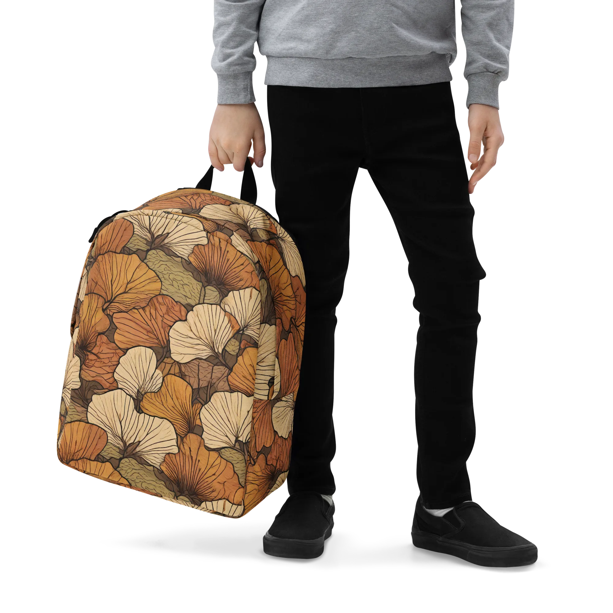 Amber Petal Atlas on Minimalist Backpack — Zoomed-in