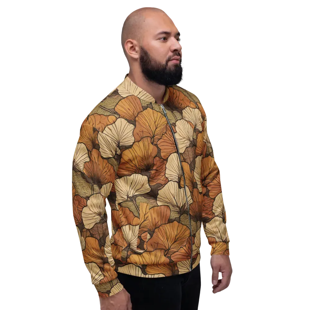 Amber Petal Atlas on Bomber Jacket — Right