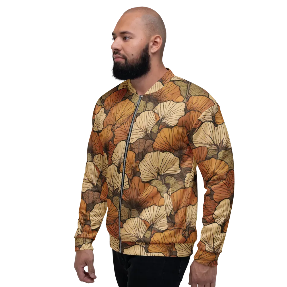 Amber Petal Atlas on Bomber Jacket — Left