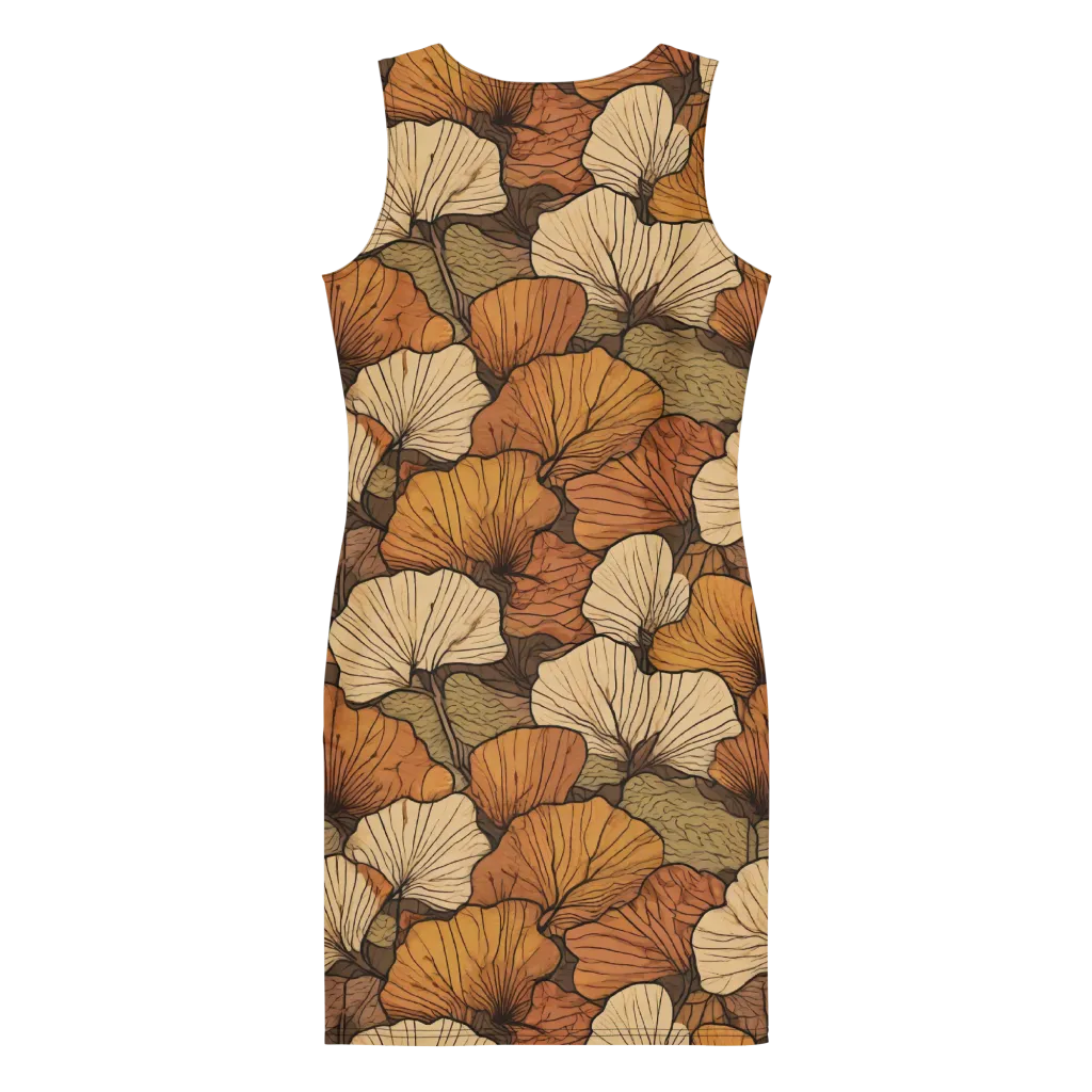 Amber Petal Atlas on Bodycon Dress — Back