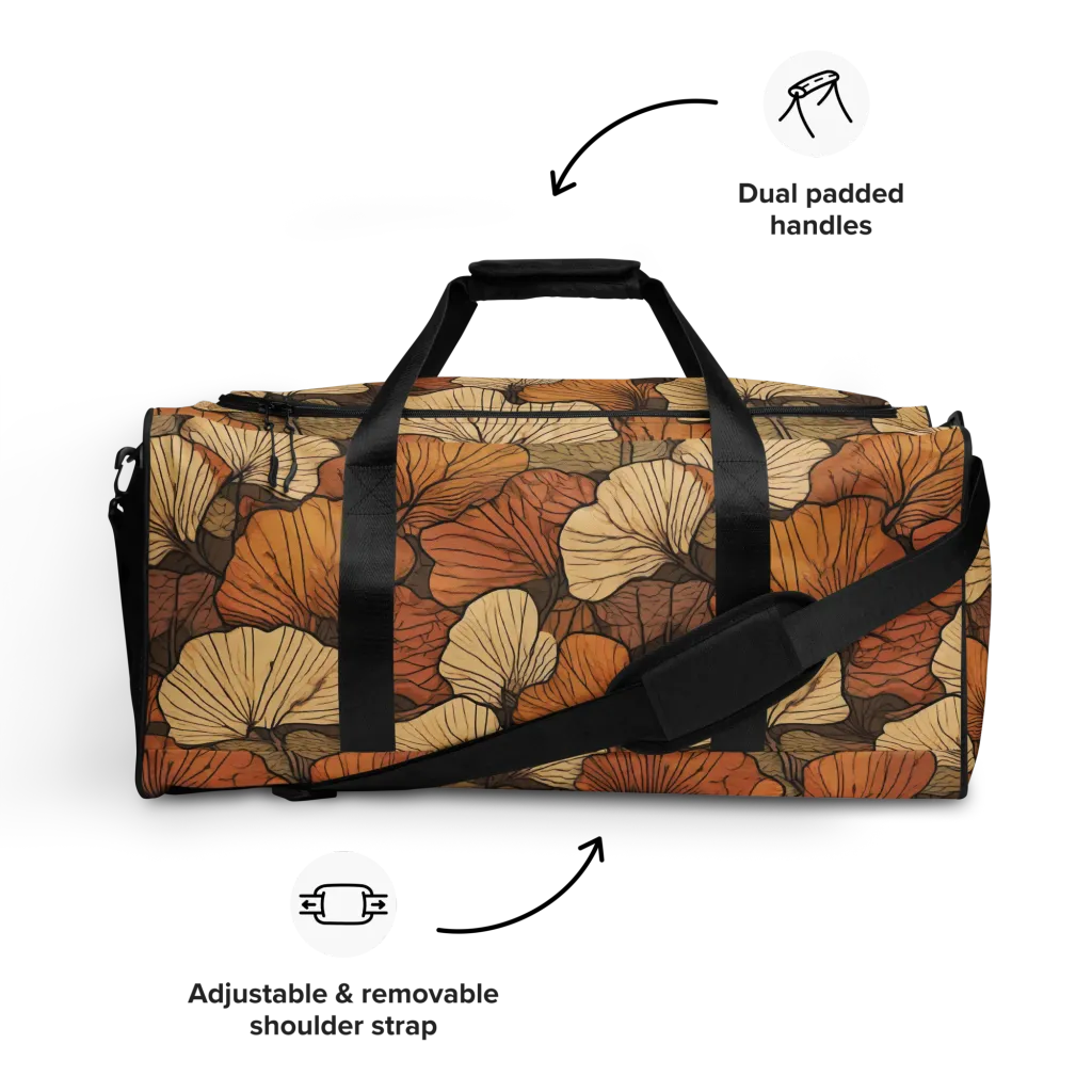 Amber Petal Atlas on Duffle Bag — Front