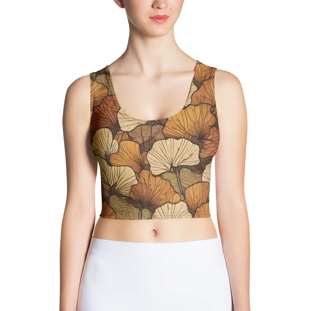 Amber Petal Atlas on Crop Top — Front
