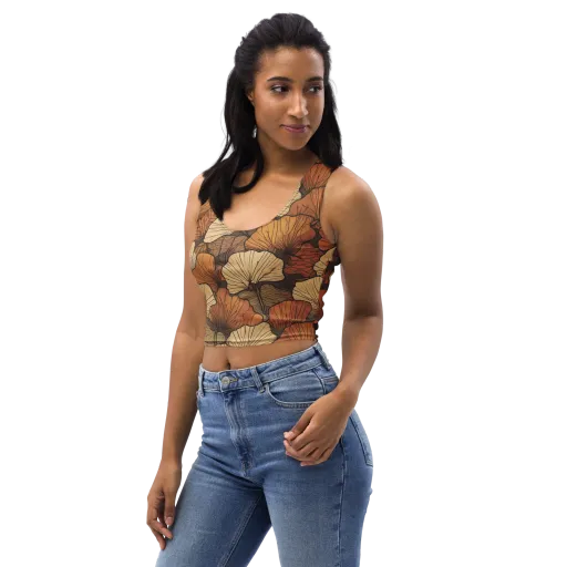 Amber Petal Atlas on a Crop Top