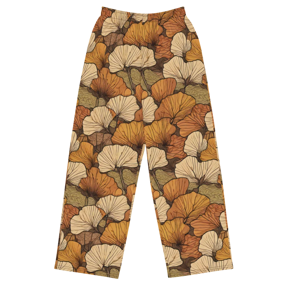 Amber Petal Atlas on Wide-Leg Pants — Front