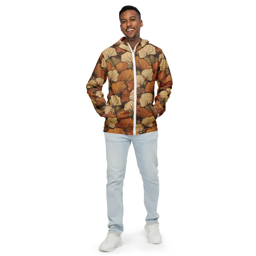 Amber Petal Atlas on Men's Windbreaker — Front