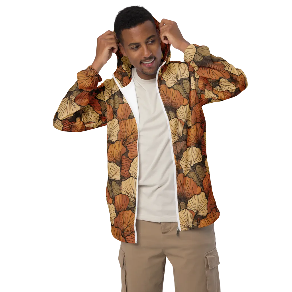 Amber Petal Atlas on Men's Windbreaker — Front