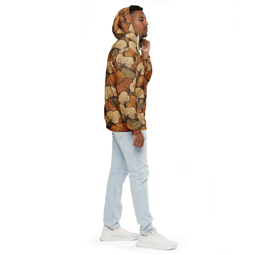 Amber Petal Atlas on Men's Windbreaker — Right