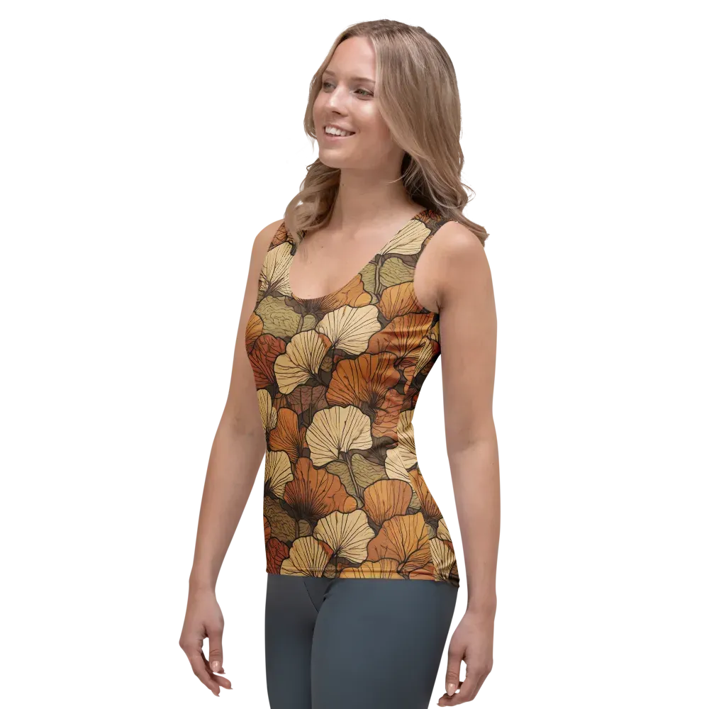 Amber Petal Atlas on Women's Tank Top — Left Front