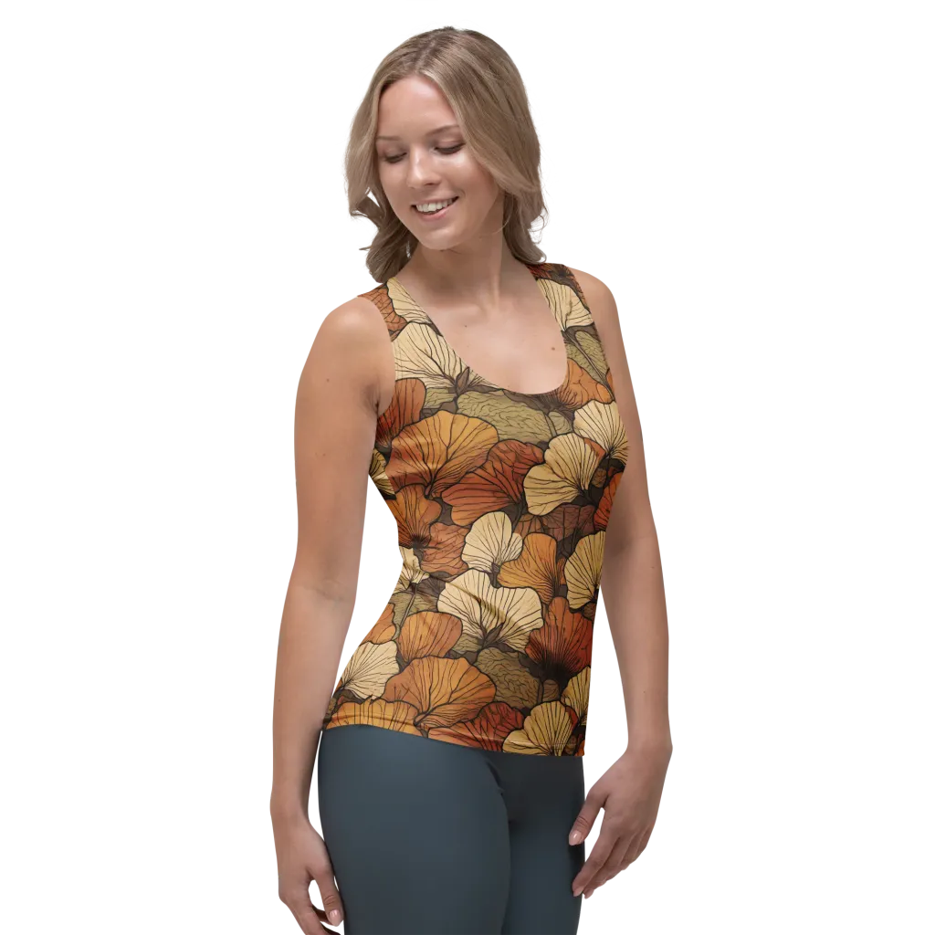 Amber Petal Atlas on Women's Tank Top — Right Front