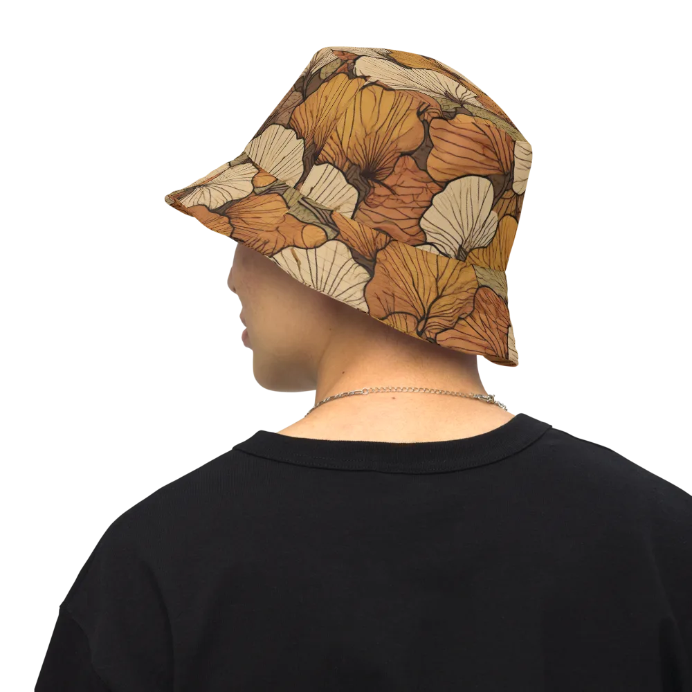 Amber Petal Atlas on Reversible Bucket Hat — Back Inside