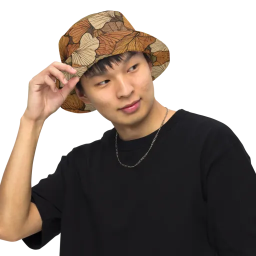 Amber Petal Atlas on a Reversible Bucket Hat