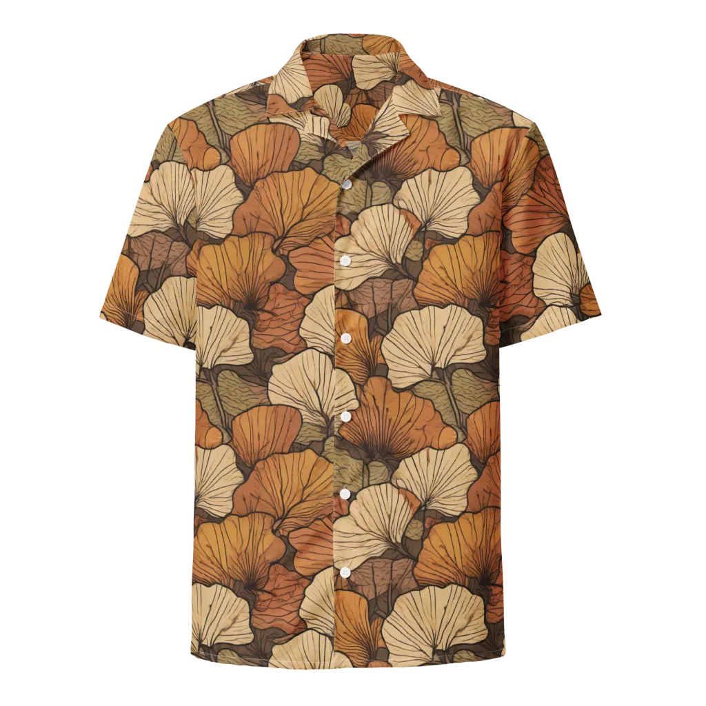 Amber Petal Atlas on Button Shirt — Front