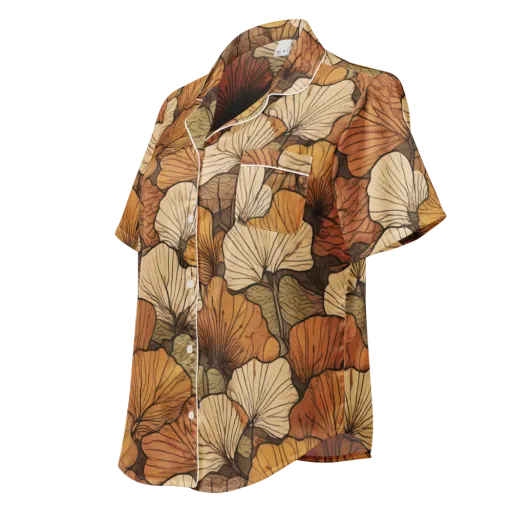 Amber Petal Atlas on a Women's Short Sleeve Pajama Top