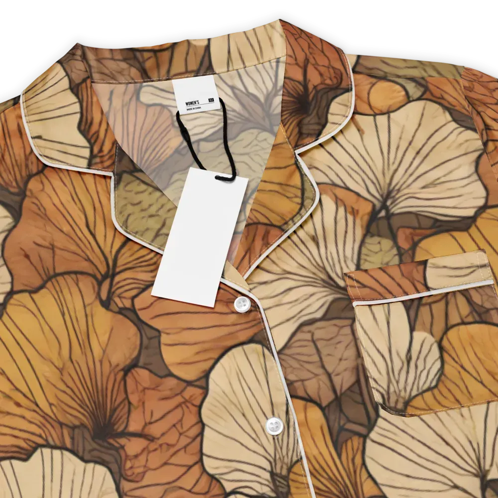 Amber Petal Atlas on Women's Short Sleeve Pajama Top — Product details