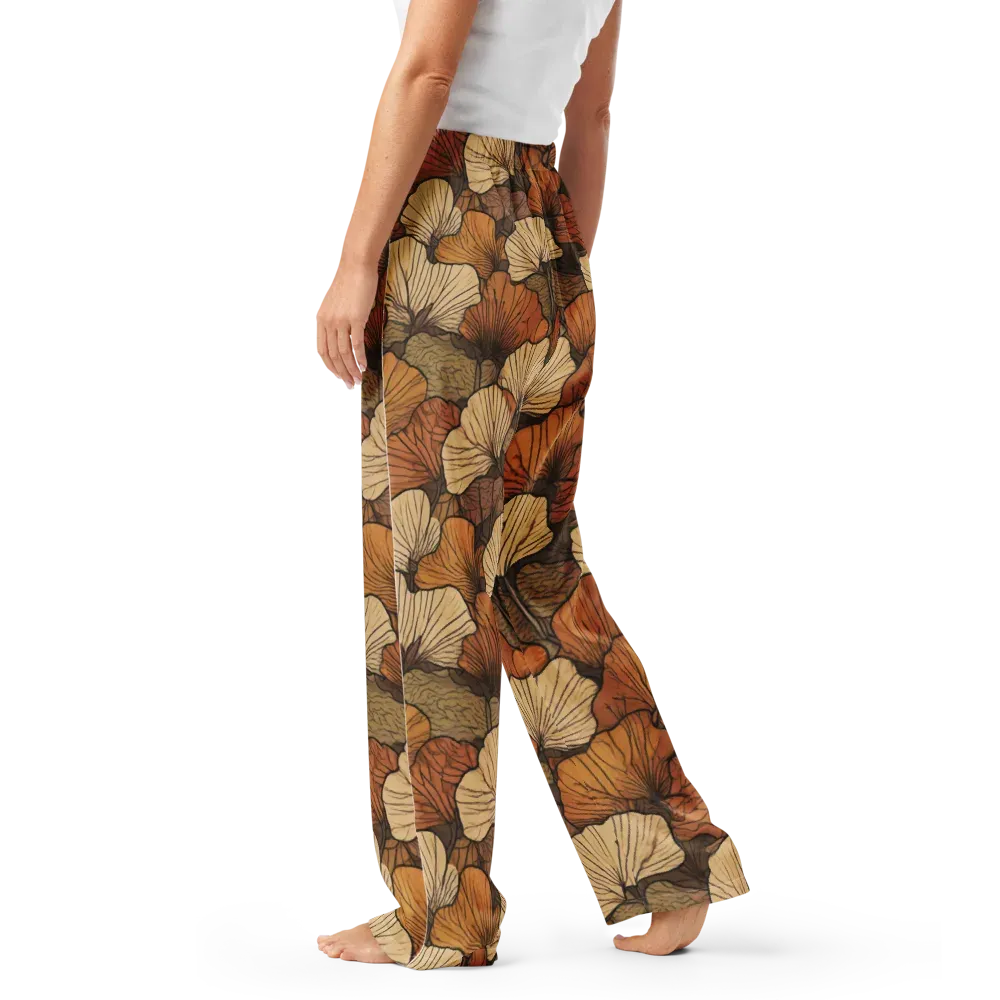Amber Petal Atlas on Women's Pajama Pants — Left