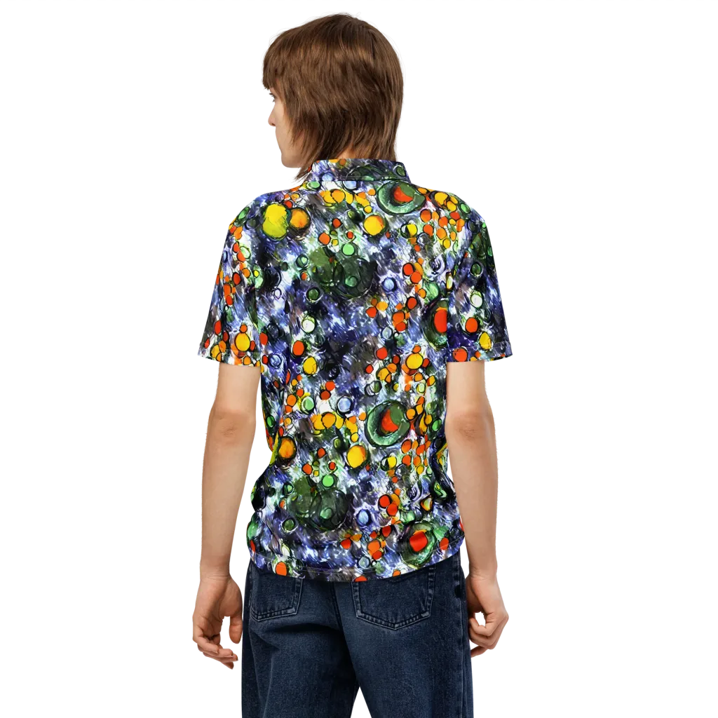 Neon Still Life on Men's Slim Fit Polo Shirt — Back