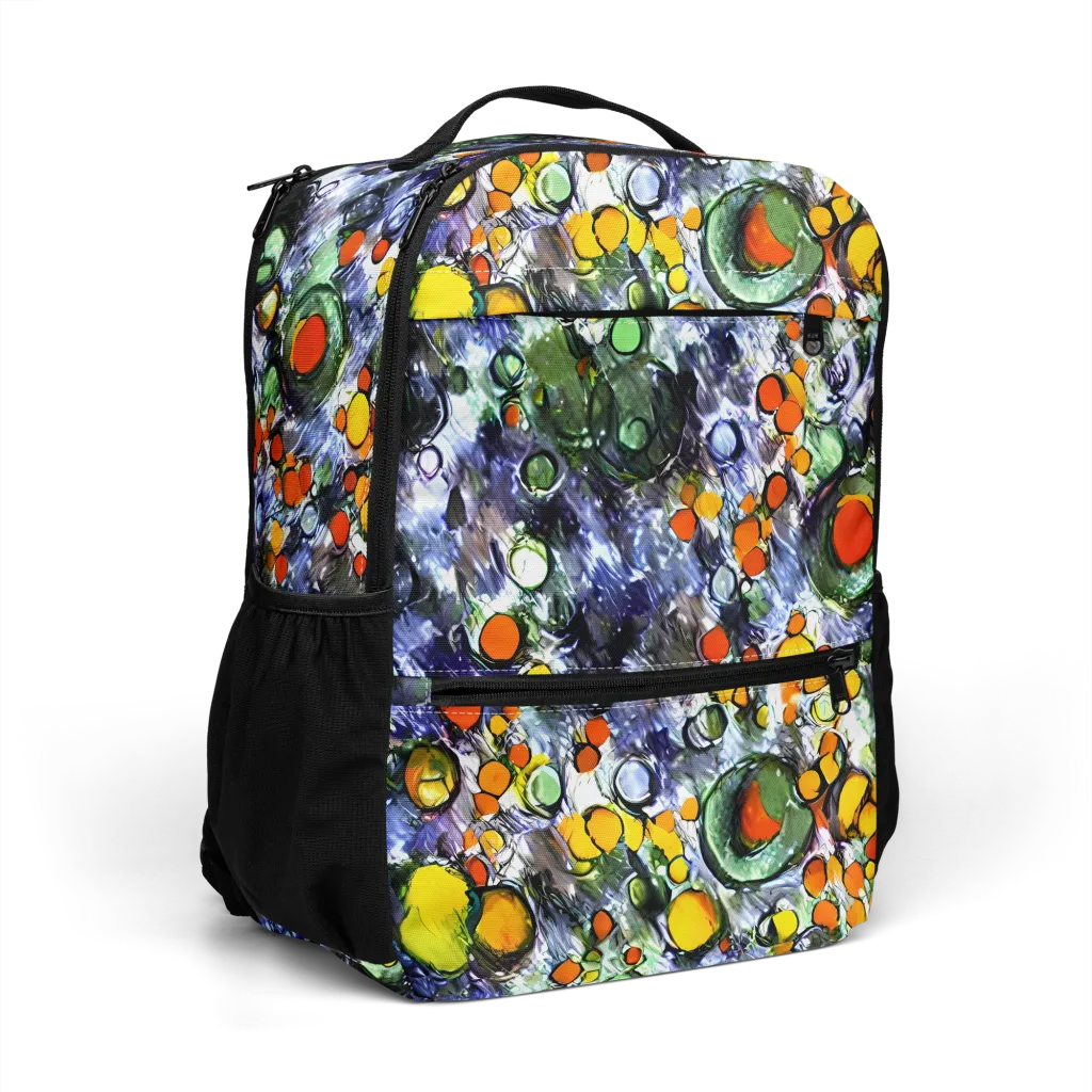 Neon Still Life on Utility Backpack — Right Front