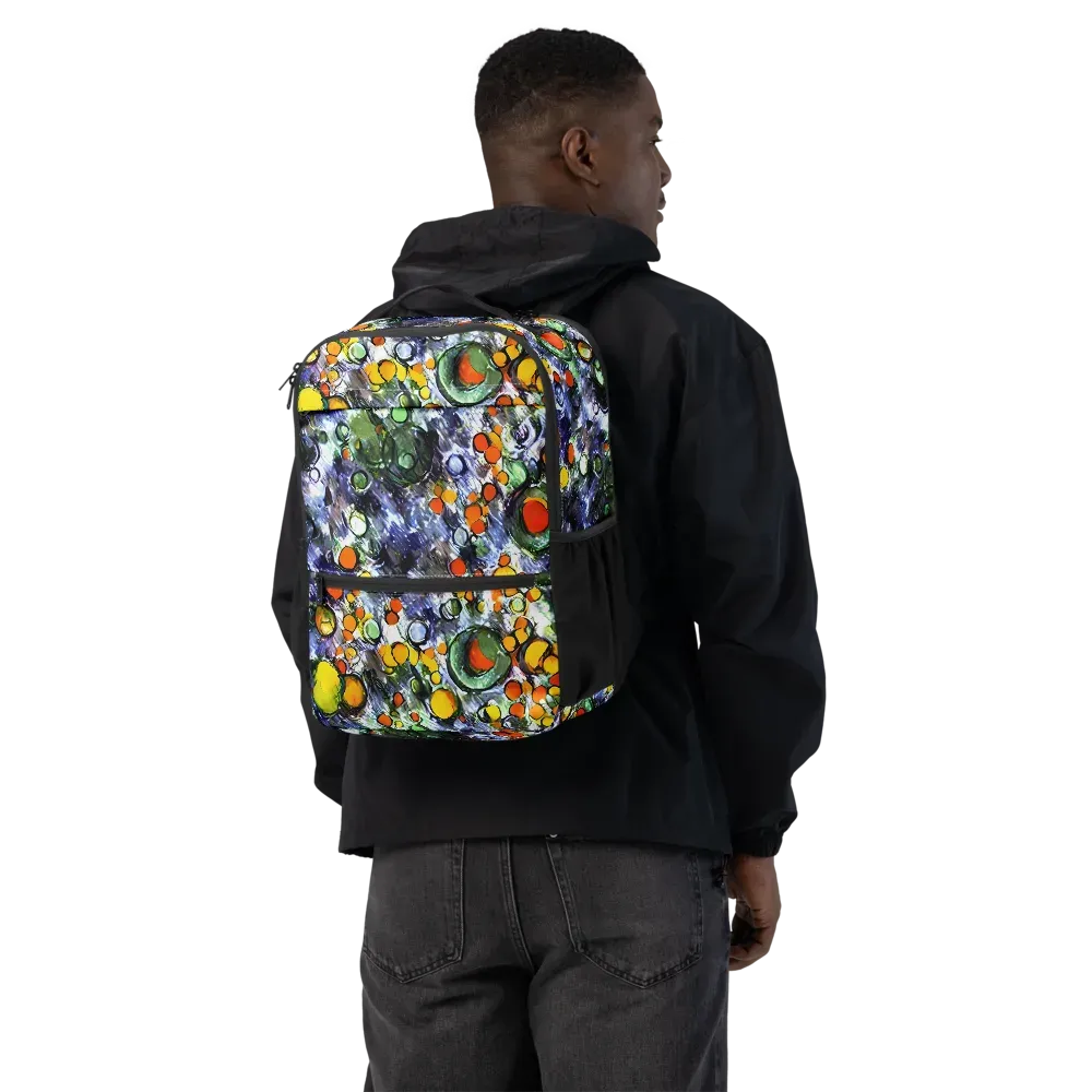 Neon Still Life on Utility Backpack — Back