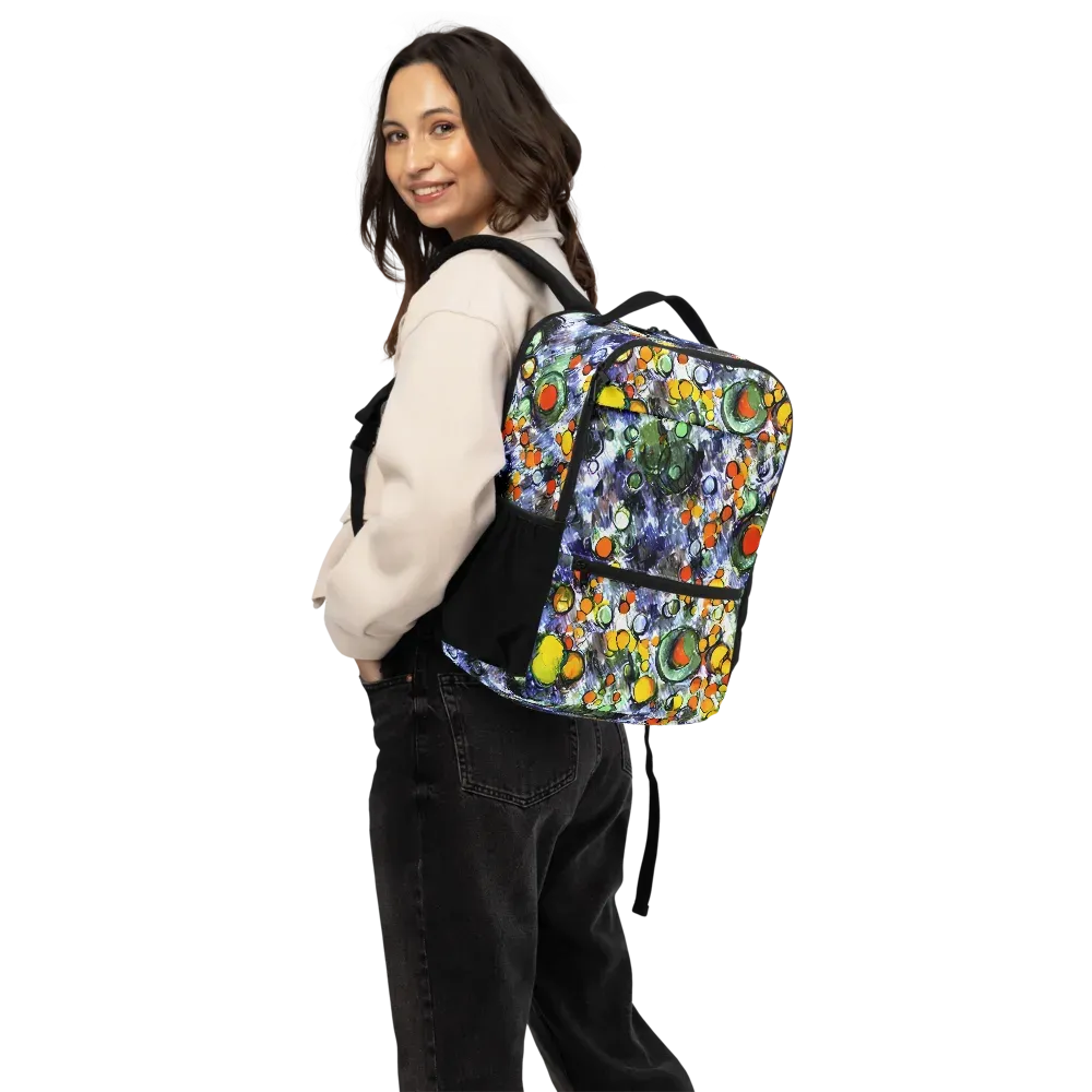 Neon Still Life on Utility Backpack — Back