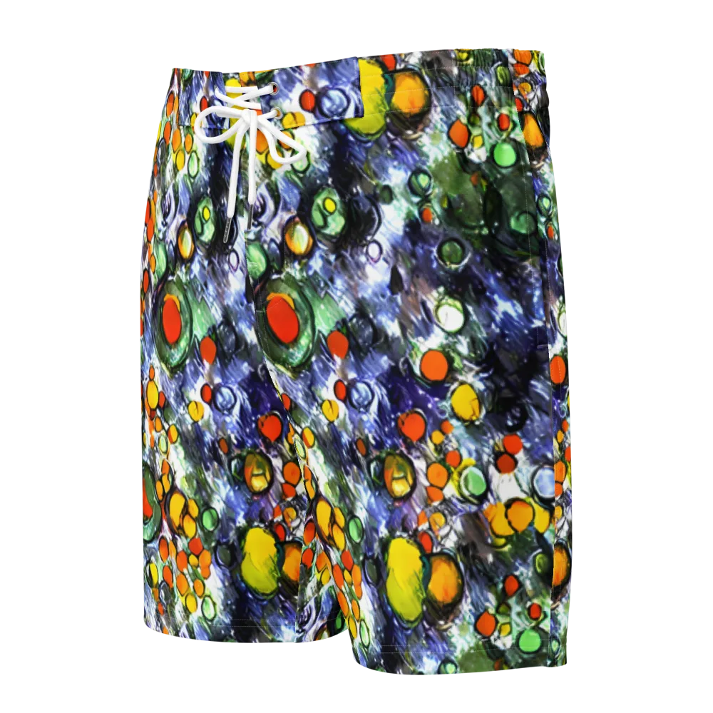 Neon Still Life on Men's Board Shorts — Front