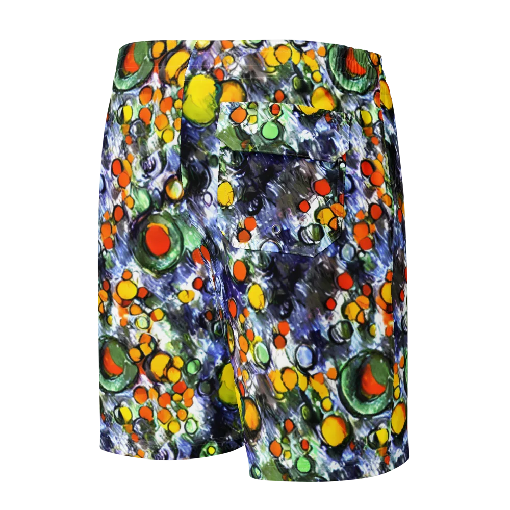 Neon Still Life on Men's Board Shorts — Back