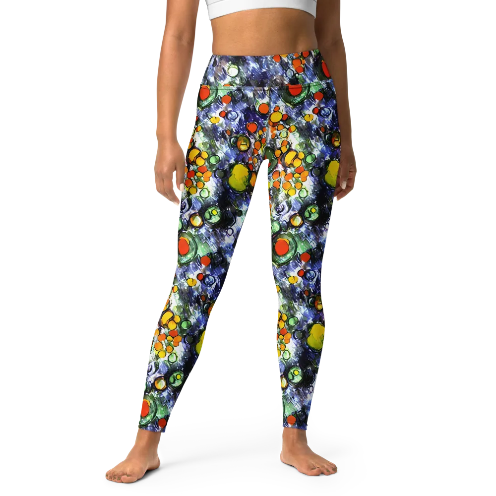 Neon Still Life on Yoga Leggings — Front