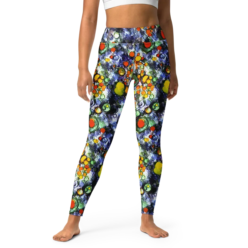 Neon Still Life on Yoga Leggings — Front
