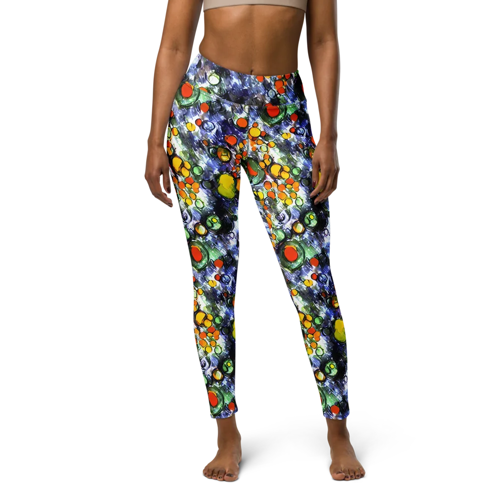 Neon Still Life on Yoga Leggings — Front