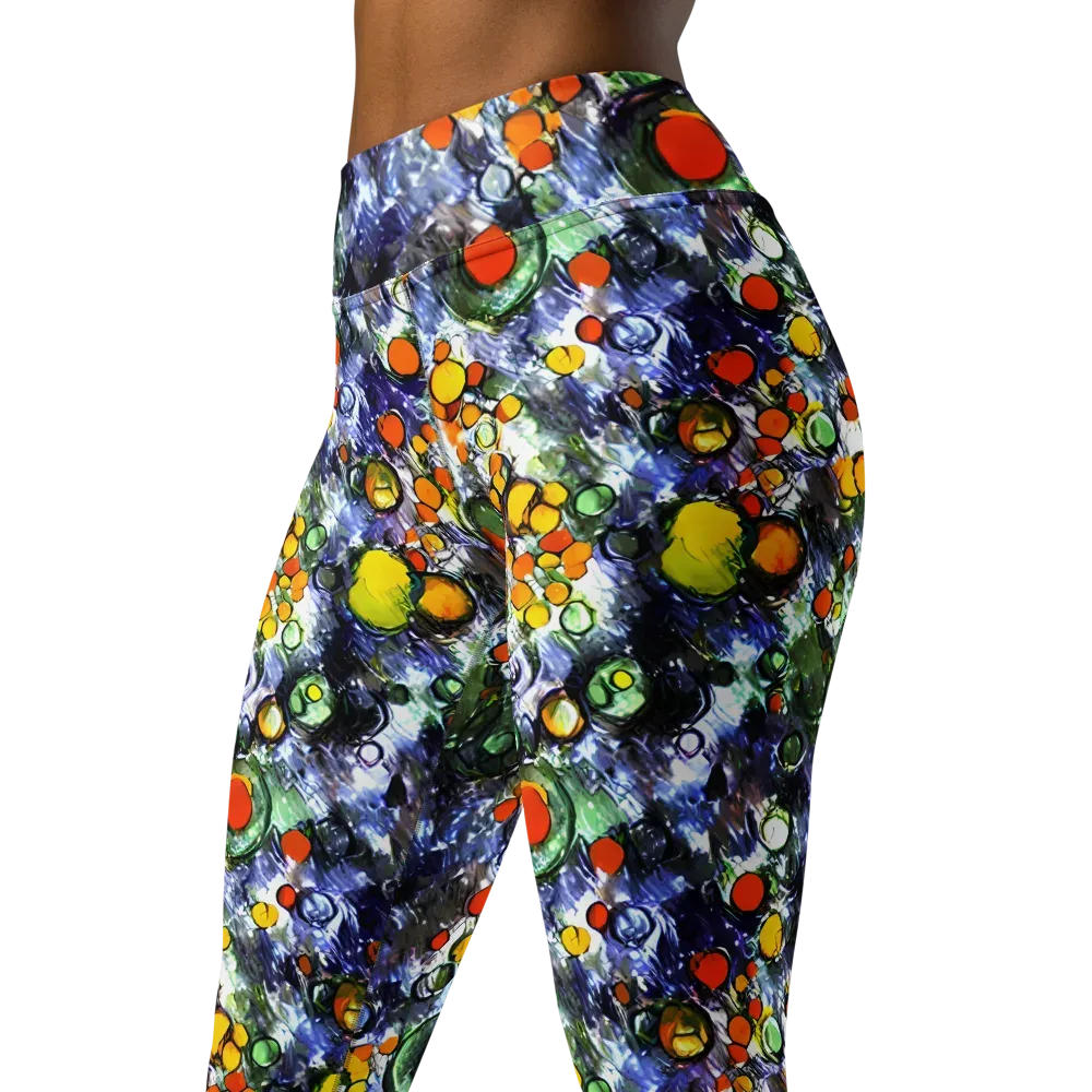 Neon Still Life on Yoga Leggings — Left Front
