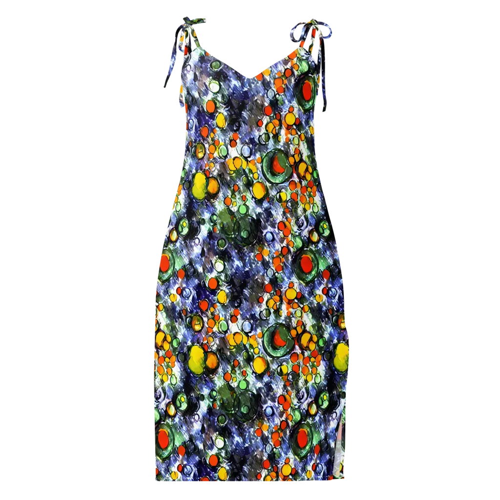 Neon Still Life on Slip Dress — Front