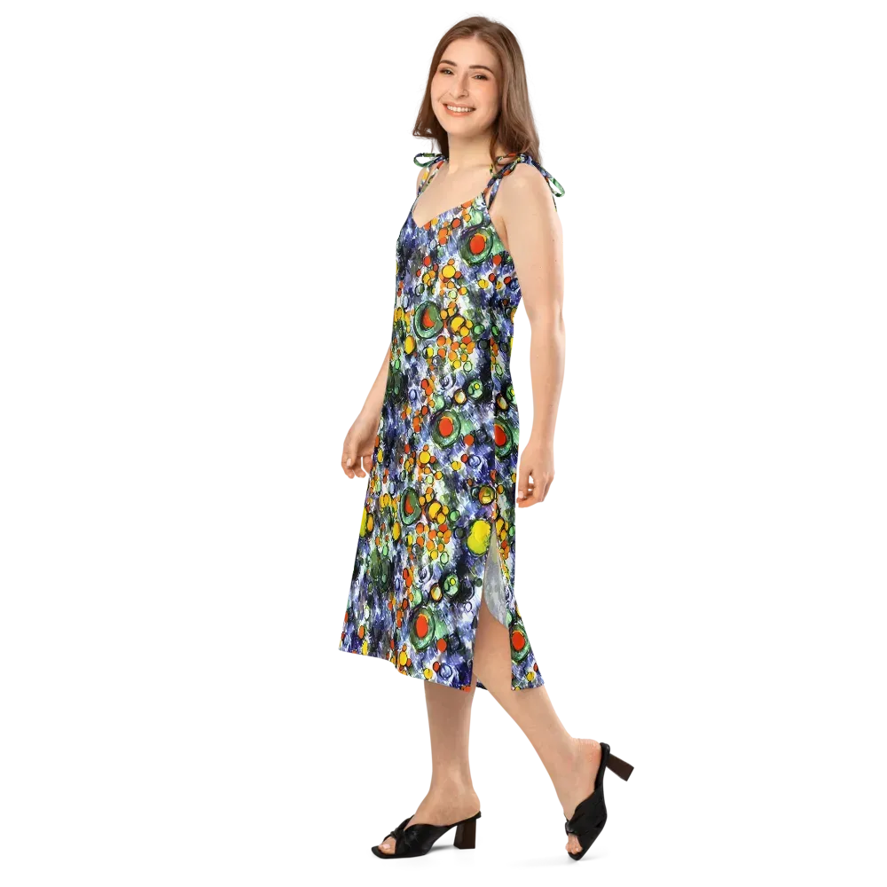 Neon Still Life on Slip Dress — Left Front